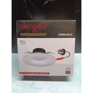 SENGLED RECESSED LED RETROFIT LIGHT DIMMABLE 800Lm 11W FITS 5" OR 6"